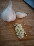 5 mince dice garlic
